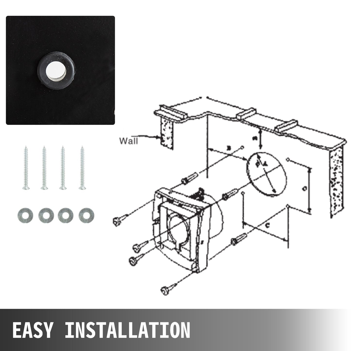 VEVOR 12 Inch Industrial Ventilation Extractor ventilation fan commercial air blower fan Metal Axial Exhaust 300MM Air Puller Fan (300MM/12 Inch)