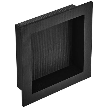VEVOR Shower Niche Ready for Tile 40.64 x 40.64 cm, Single Shelf Organizer, Square Corners Wall-inserted Niche Recessed, Sealed Protection Modern Soap Storage Niche for Shower Bathroom, Black - Mekamart Australia