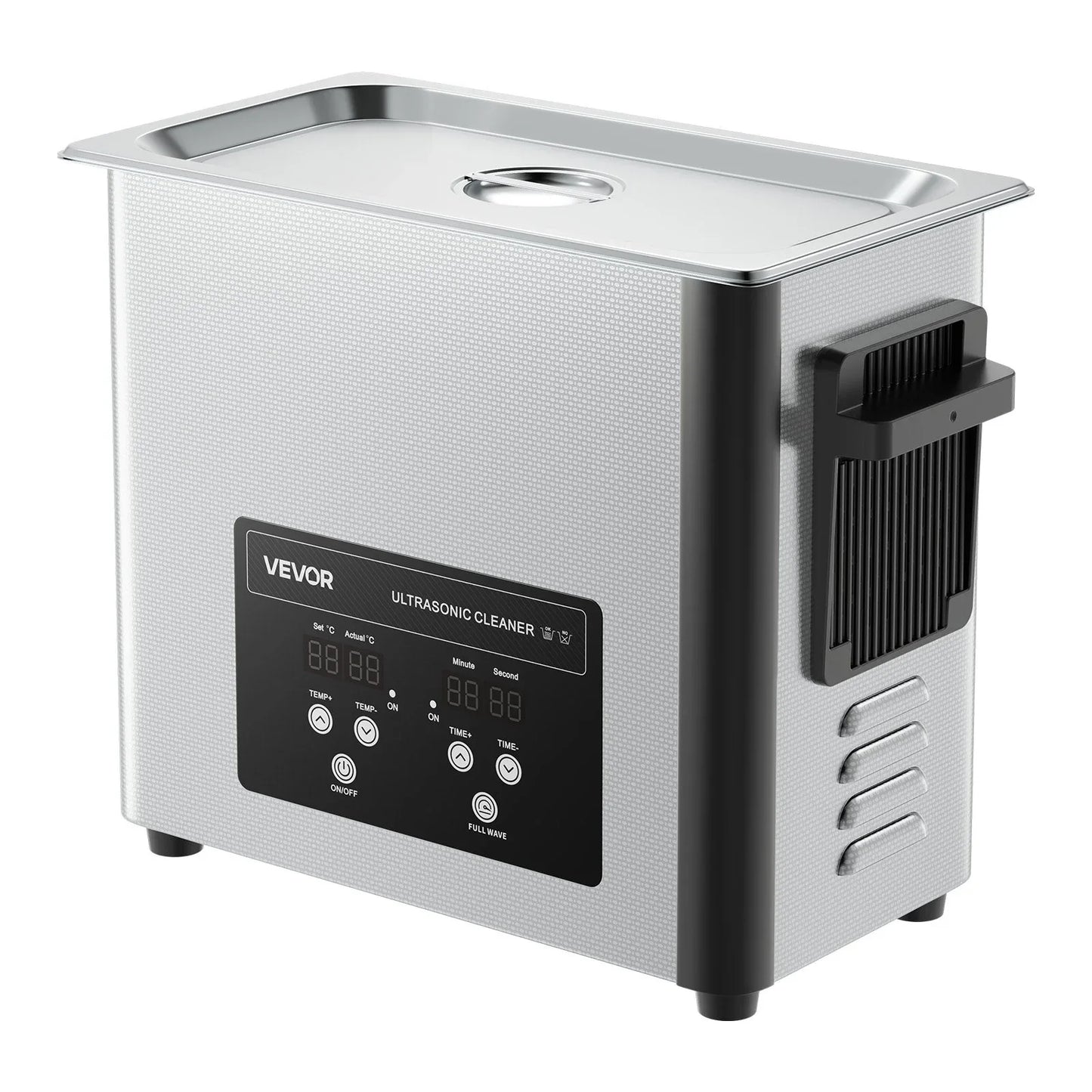 VEVOR 6L Ultrasonic Cleaner, Professional Ultrasonic Cleaner Machine with Cleaning Basket & Digital Display, 120W Stainless Steel 40kHz Cleaning Machine for Watches, Razors, Jewelry, Coins and More - Mekamart Australia