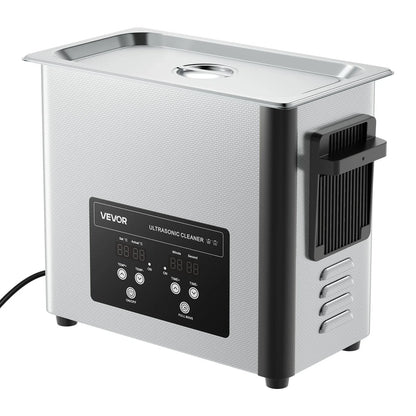 VEVOR 6L Ultrasonic Cleaner, Professional Ultrasonic Cleaner Machine with Cleaning Basket & Digital Display, 120W Stainless Steel 40kHz Cleaning Machine for Watches, Razors, Jewelry, Coins and More - Mekamart Australia