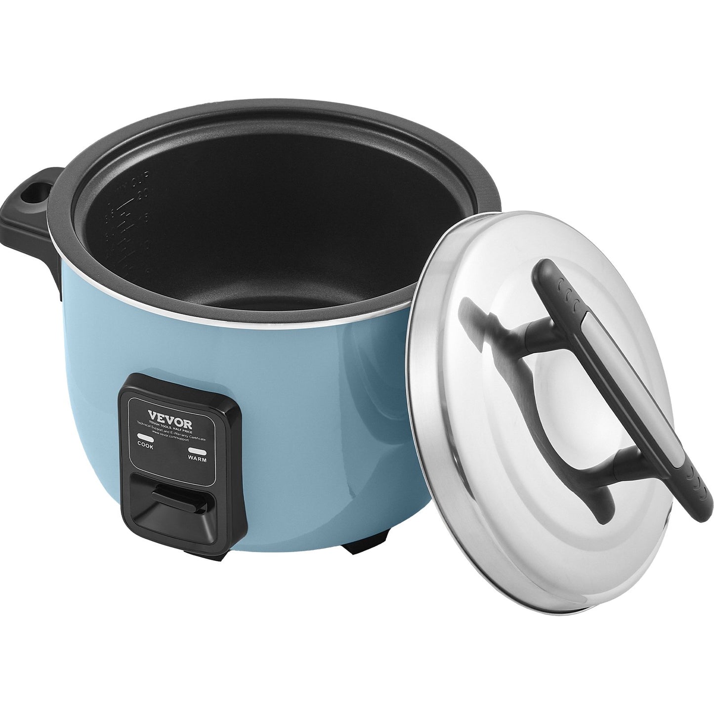 VEVOR Commercial Rice Cooker, 40-Cup Rice Cooker, 8 Liter Large Rice Cooker and Warmer with Nonstick Inner Pot, Fast Cooking and 24-Hour Keep Warm, with Rice Cup and Paddle, for Restaurant