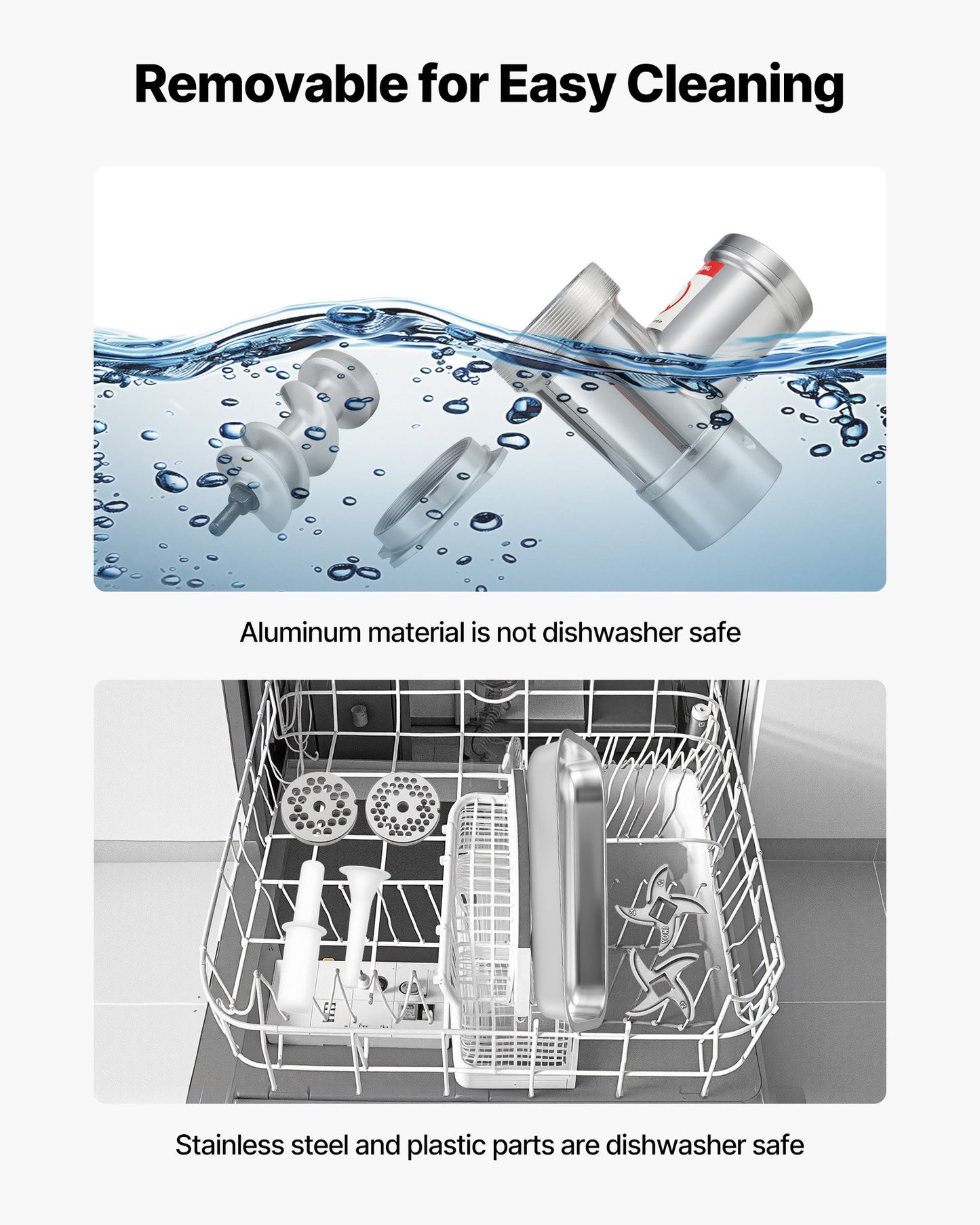 VEVOR Commercial Electric Meat Grinder 5.5 Lbs/Min Sausage Stuffer Maker Kitchen