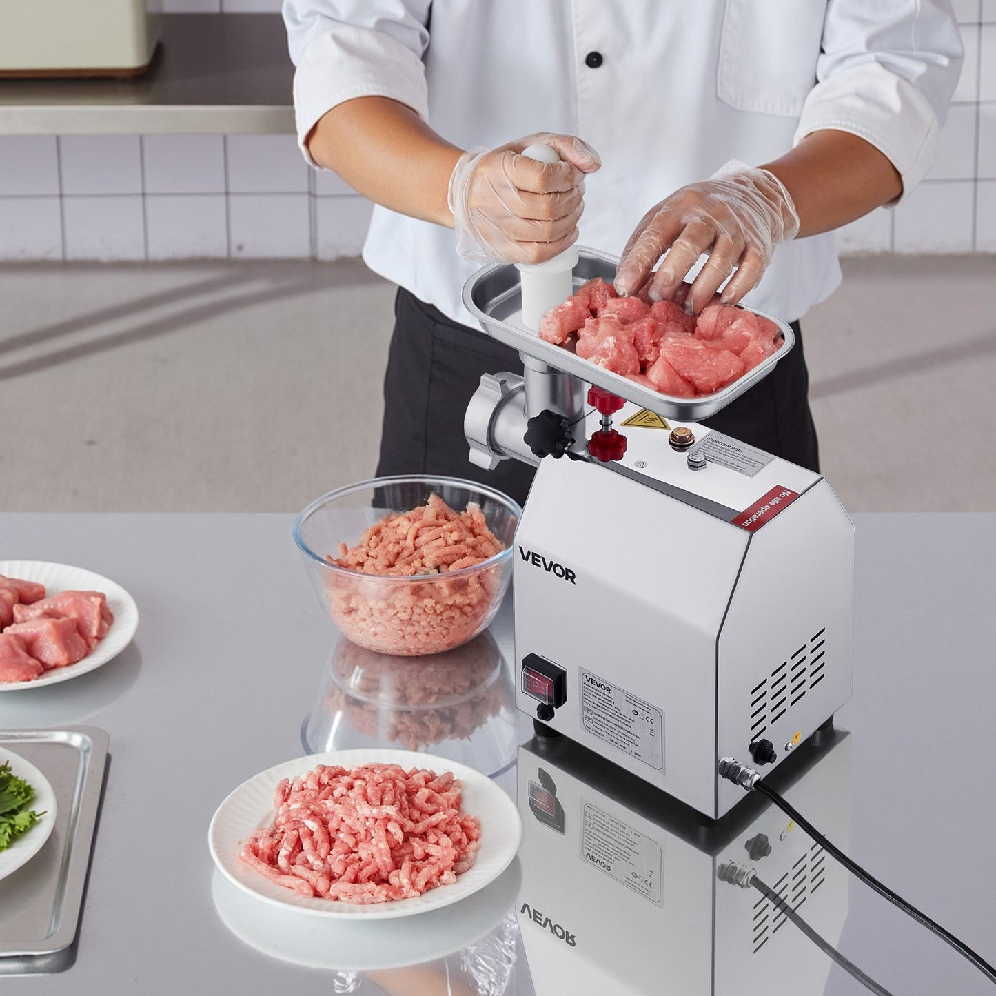 VEVOR Commercial Electric Meat Grinder 4.5 Lbs/Min Sausage Stuffer Maker Kitchen