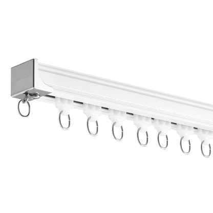 VEVOR Ceiling Curtain Track Set 5.9 FT/1.8 Meter_oom Divider with Hooks White