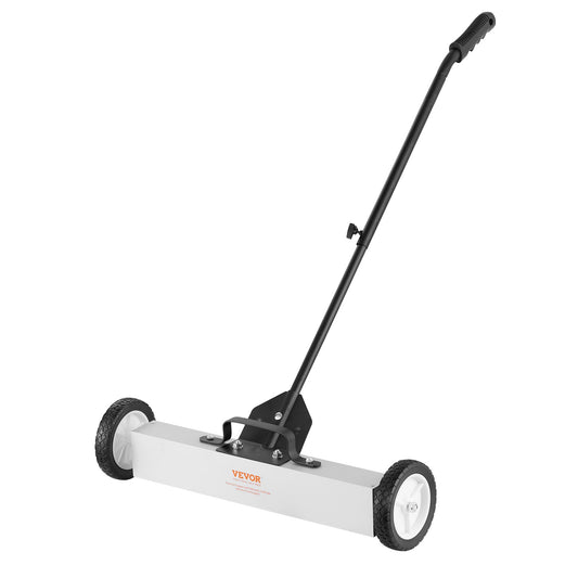 VEVOR 22.6 kg Rolling Magnetic Sweeper with Wheels, Push-Type Magnetic Pick Up Sweeper, Large Magnet Pickup Lawn Sweeper with Telescoping Handle, Easy Cleanup of Workshop Garage Yard