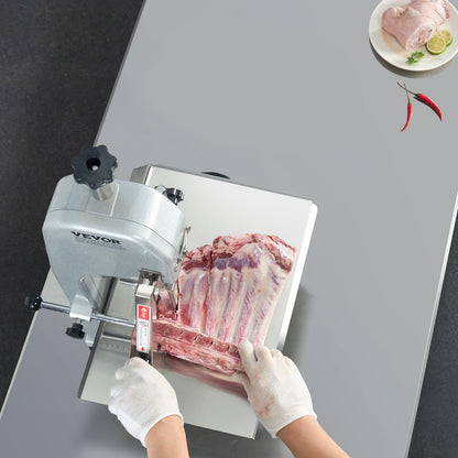 VEVOR 650W Commercial Electric Meat Bandsaw Stainless Steel Bone Sawing Machine