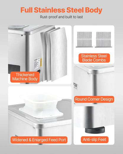 VEVOR Electric Meat Cutter Machine 550W Commercial Meat Slicer Cutting Machine