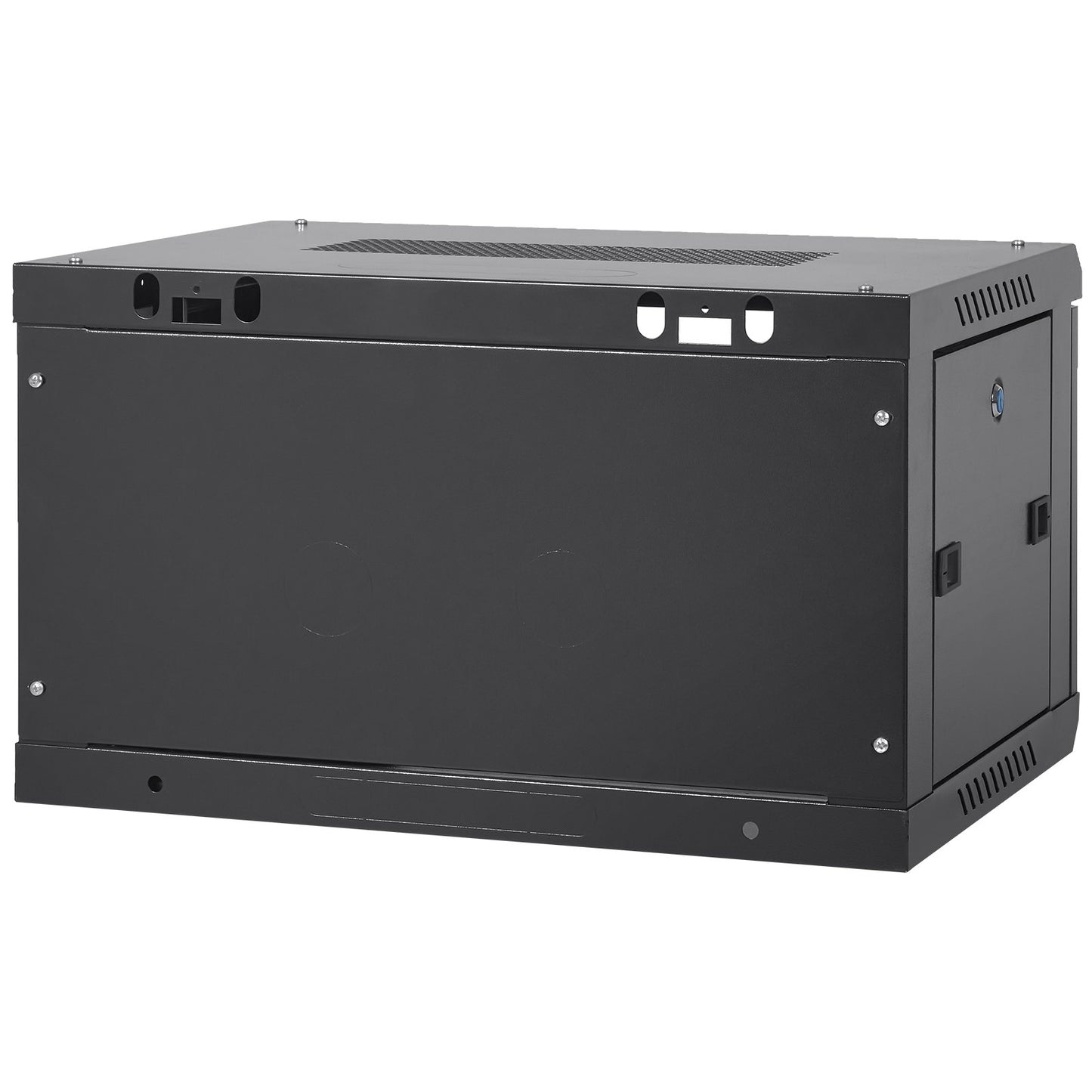 VEVOR 6U Wall Mount Network Server Cabinet, 15.5'' Deep, Server Rack Cabinet Enclosure, 200 lbs Max. Ground-mounted Load Capacity, with Locking Glass Door Side Panels, for IT Equipment, A/V Devices