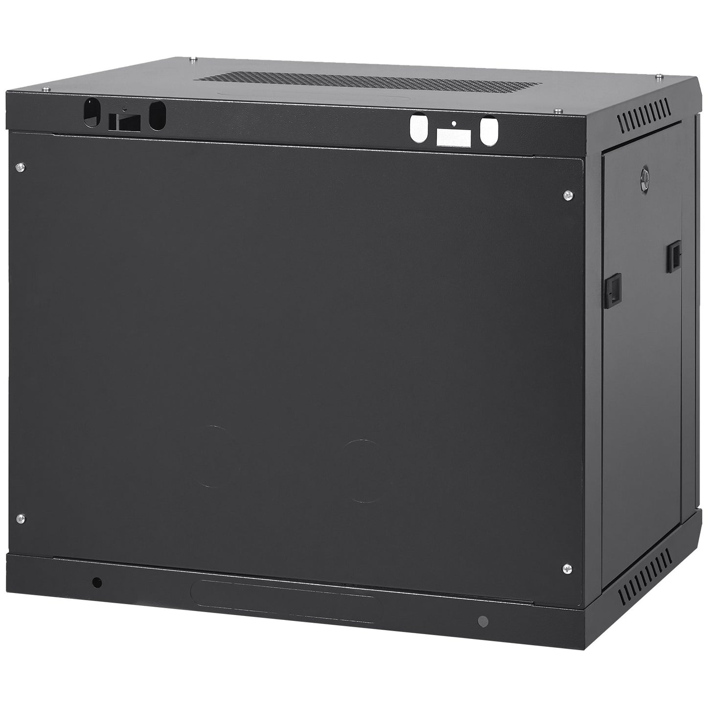 VEVOR 9U Wall Mount Network Server Cabinet, 39.37 cm Deep, Server Rack Cabinet Enclosure, 90.7 kg Max. Ground-mounted Load Capacity, with Locking Glass Door Side Panels, for IT Equipment, A/V Devices