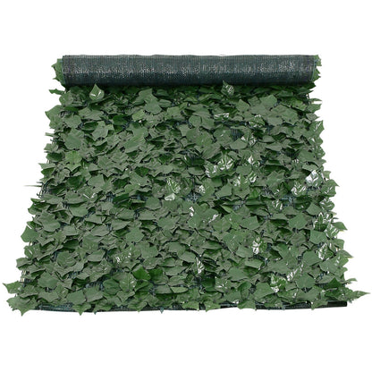 VEVOR Ivy Privacy Fence, 990 x 2490 mm  Artificial Green Wall Screen, Greenery Ivy Fence with Mesh Cloth Backing and Strengthened Joint, Faux Hedges Vine Leaf Decoration for Outdoor Garden, Yard