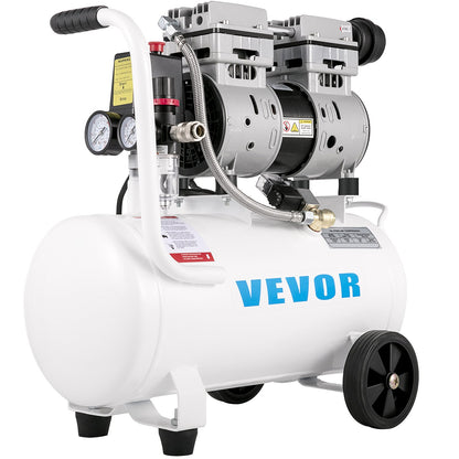 VEVOR Air Compressor 6.6 Gallon, Portable Air Compressor 1 HP, Oil Free Air Compressor Steel Tank 750W,  Pancake Air Compressor 115 PSI, Ultra Quiet Compressor for Home Repair, Tire Inflation