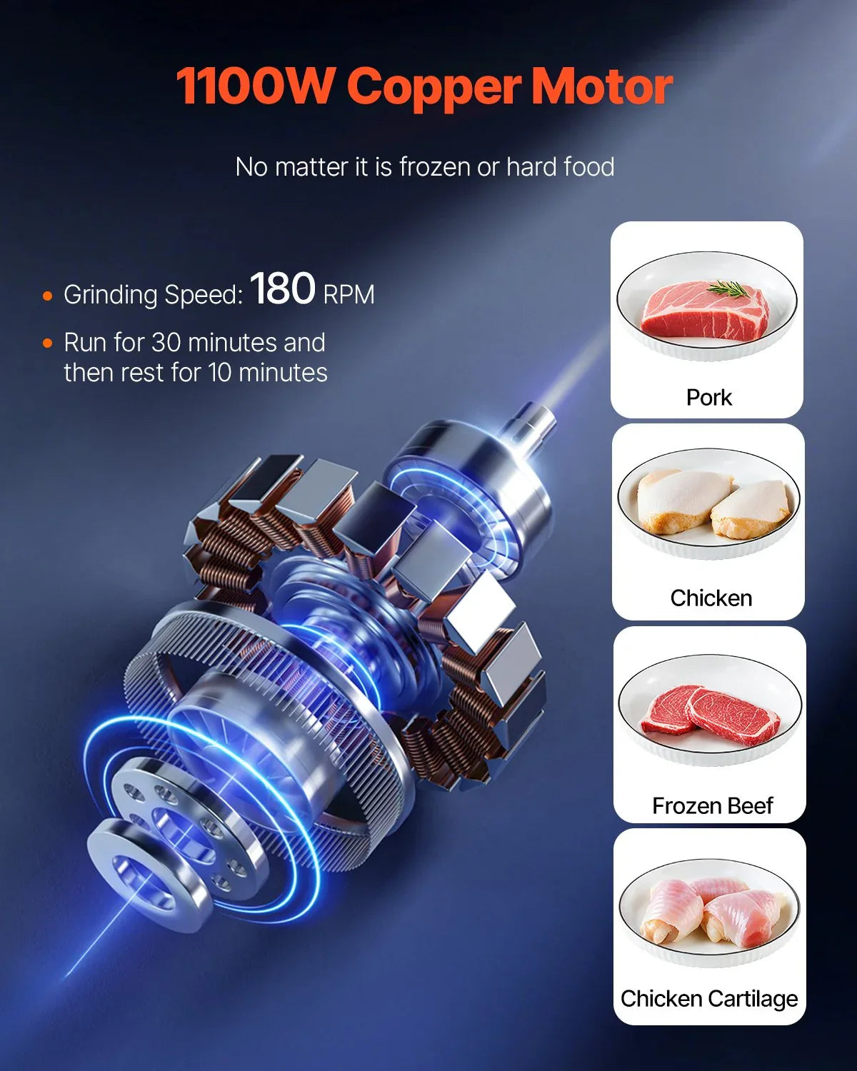 VEVOR Commercial Electric Meat Grinder Slicer 6.35 kg/Min Sausage Stuffer Maker - Mekamart Australia