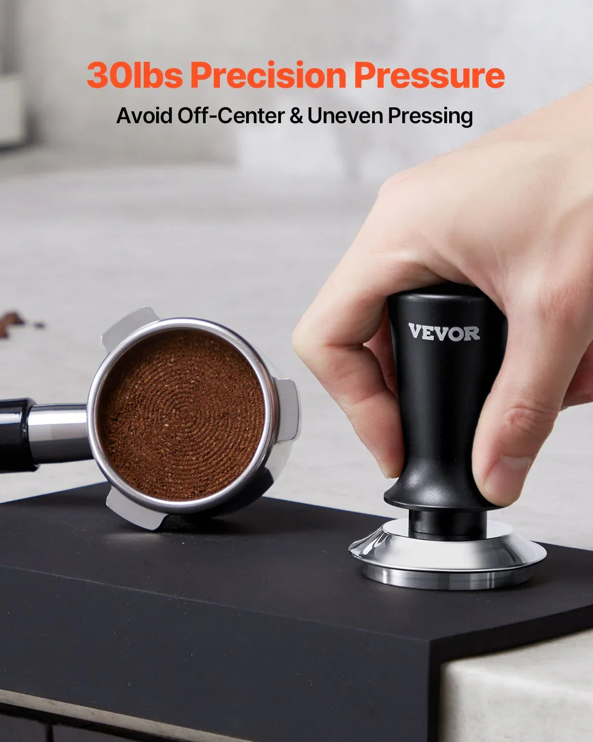 VEVOR 51mm/53mm/58mm Espresso Tamper Stainless Steel Coffee Tamper with Spring