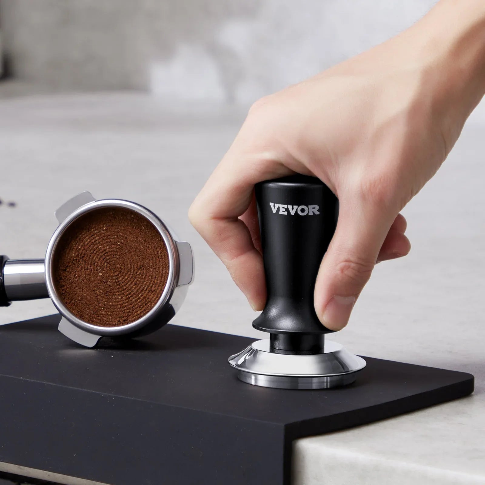 VEVOR 51mm/53mm/58mm Espresso Tamper Stainless Steel Coffee Tamper with Spring - Mekamart Australia