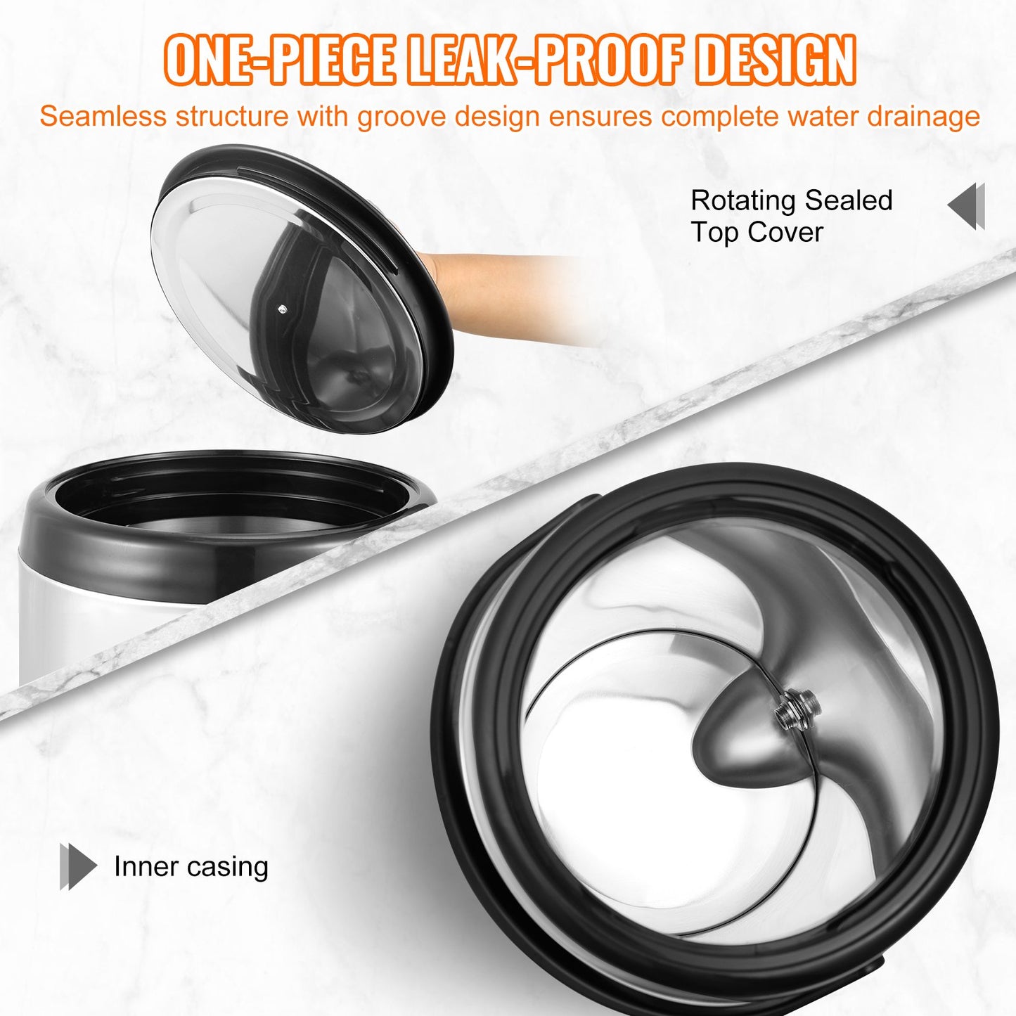 VEVOR Stainless Steel Insulated Beverage Dispenser, 7.6 Liter, Thermal Hot and Cold Drink Server Dispenser with Spigot Handle, Food-grade for Hot Tea Coffee Water Restaurant Drink Shop