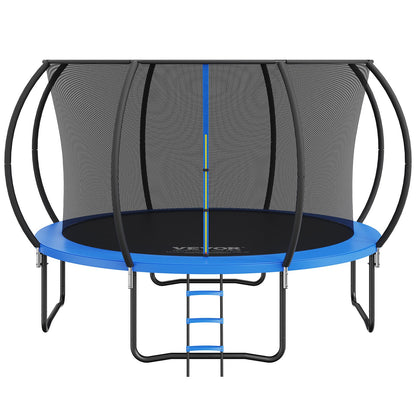 VEVOR 3.66m Trampoline, 181 kg Trampoline with Enclosure Net, Ladder, and Curved Pole, Heavy Duty Trampoline with Jumping Mat and Spring Cover Padding, Outdoor Recreational Trampolines for Kids Adults