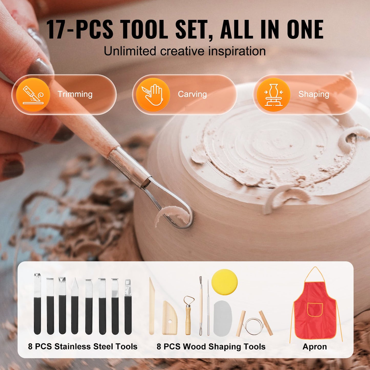 VEVOR Pottery Wheel, 10 inch Pottery Forming Machine, 350W Electric Wheel for Pottery with Foot Pedal and LCD Touch Screen, Direct Drive Ceramic Wheel with Shaping Tools for DIY Art Craft, Blue