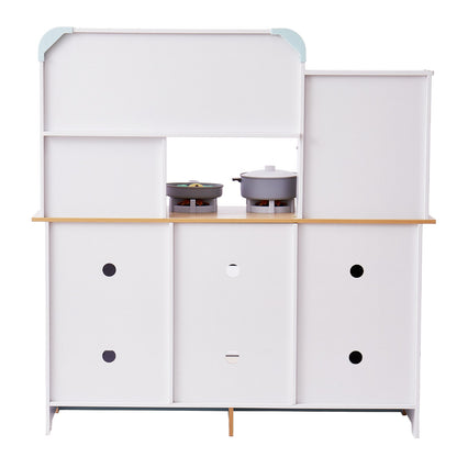 VEVOR Kitchen Playset Kids Pretend Cooking Play Toy 24 Piece Accessories White