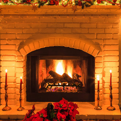 VEVOR Fireplace Log Grate, 762mm Heavy Duty Fireplace Grate with 6 Support Legs, 19.05mm Solid Powder-coated Steel Bars, Log Firewood Burning Rack Holder for Indoor and Outdoor Fireplace