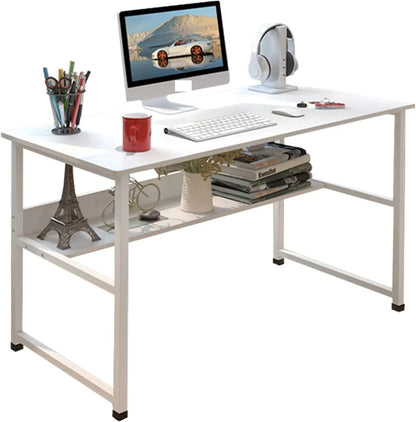 Computer Desk Table Study Table With Shelf - Black - Mekamart Australia