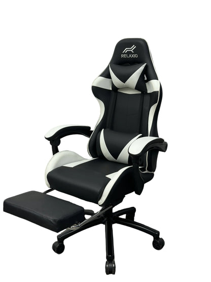 Gaming Chair With Headrest and Foot Rest - Pink - Mekamart Australia