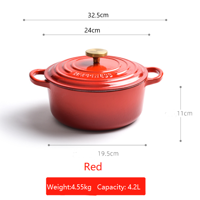 Enamel Cast Iron Pot Cast Iron Casserole/French Oven - 22 CM