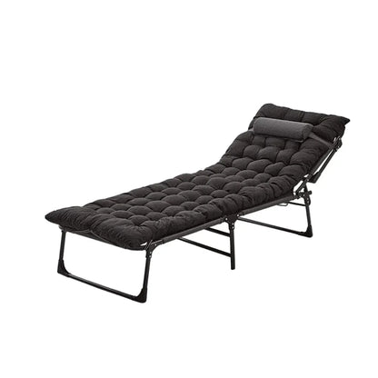 Folding Lounger Zero Gravity Recliner Garden Sun Chair - Grey - Mekamart Australia