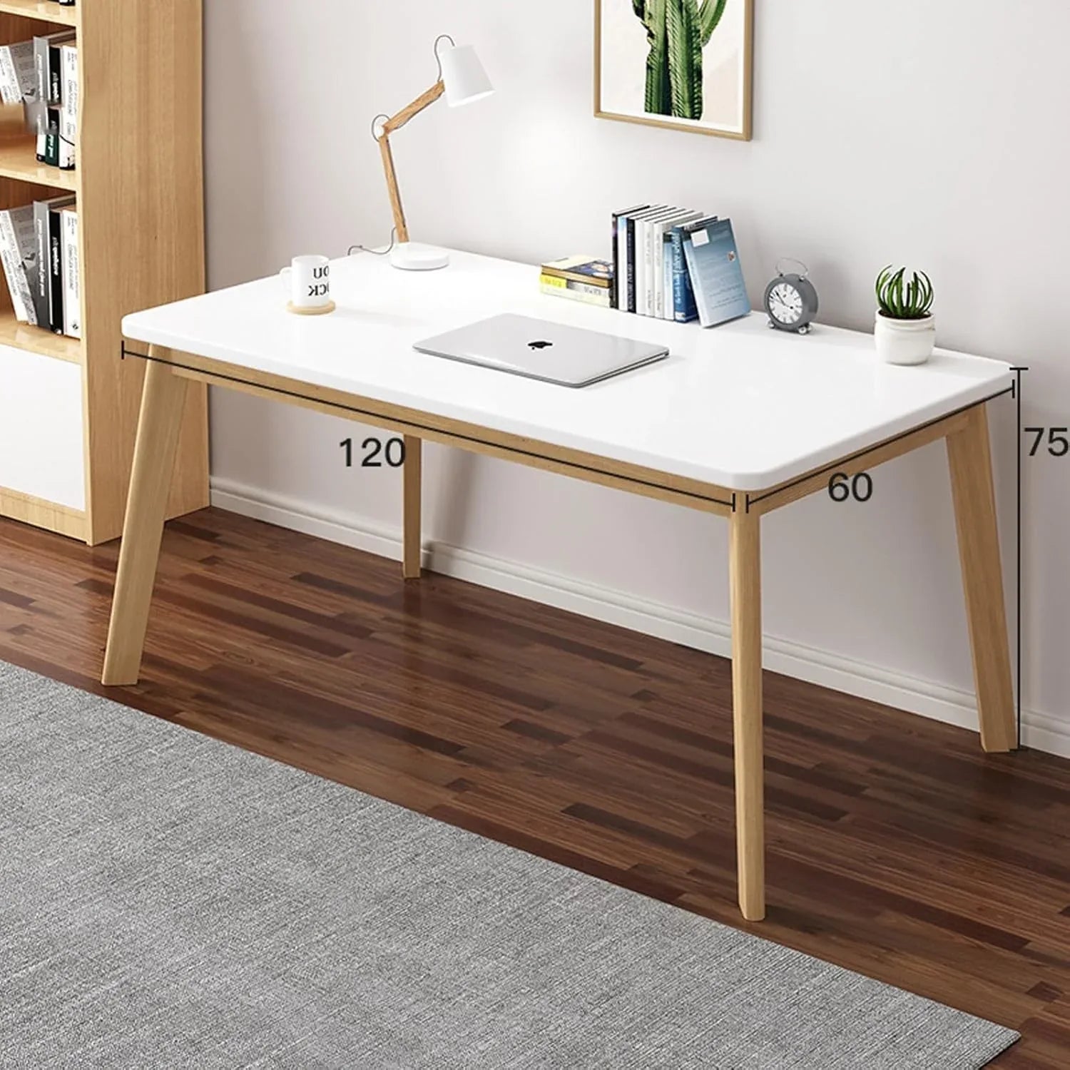 Computer Desk Study Desk 120 CM White - Mekamart Australia