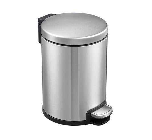 Round Soft Closing Stainless Steel PEDAL Bin- 3L