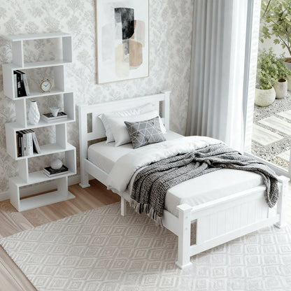 Artiss King Single Bed Frame and Bookshelf - Mekamart Australia