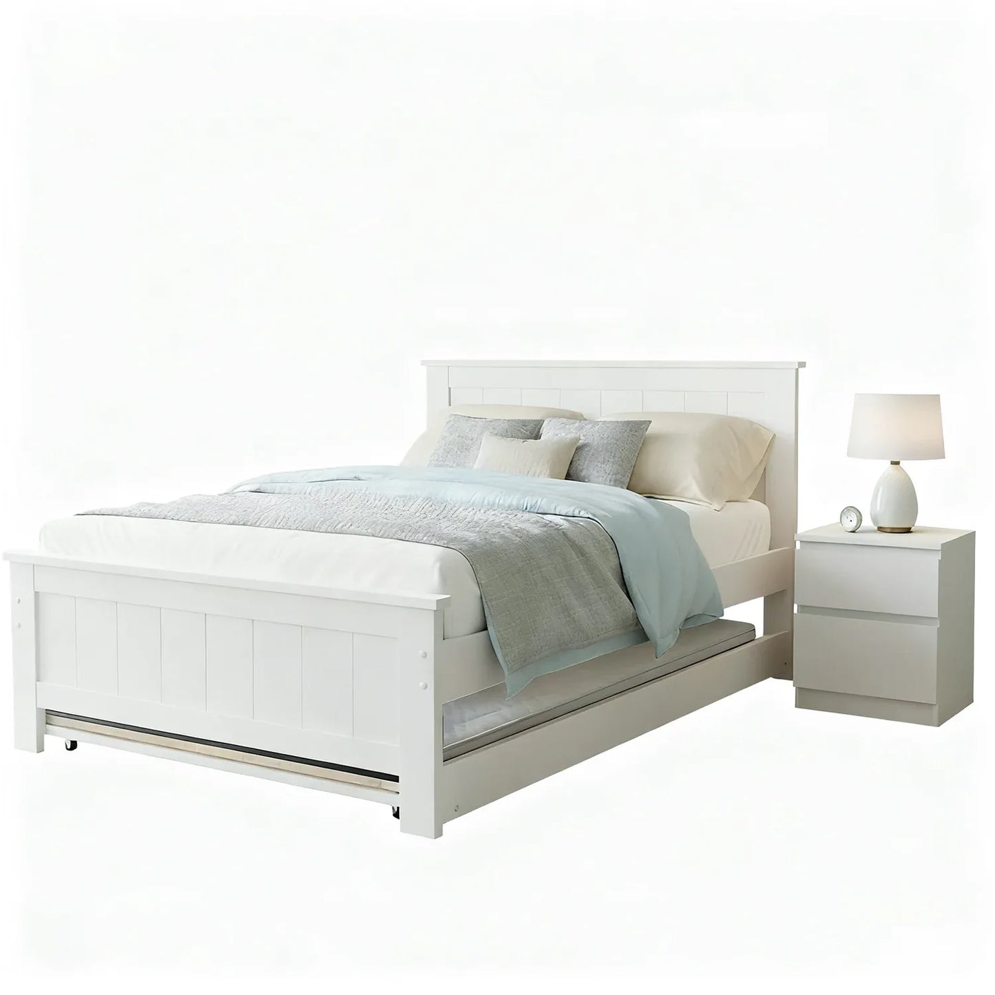 Artiss King Single Bed Frame and Bedside Table - Mekamart Australia