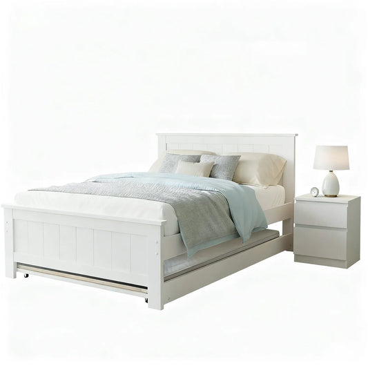 Artiss King Single Bed Frame and Bedside Table - Mekamart Australia