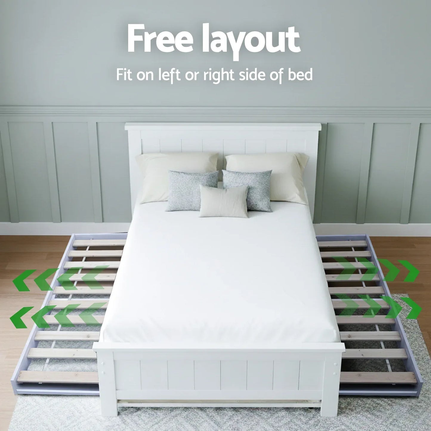 Artiss King Single Bed Frame and Bedside Table - Mekamart Australia