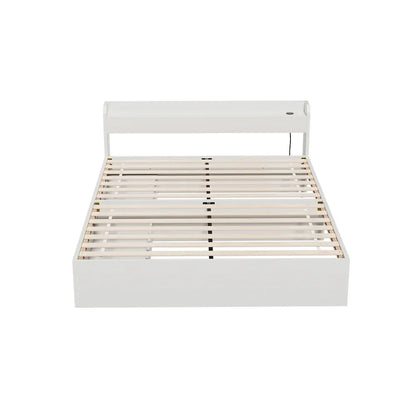 Artiss Bed Frame Double Size Mattress Base wtih Charging Ports 2 Storage Drawers - Mekamart Australia