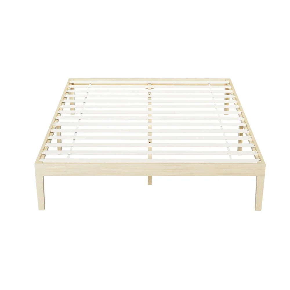 Artiss Bed Frame Double Size Wooden Base Mattress Platform Timber Pine BRUNO - Mekamart Australia