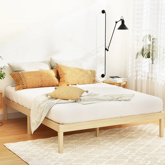 Artiss Bed Frame Double Size Wooden Base Mattress Platform Timber Pine BRUNO - Mekamart Australia