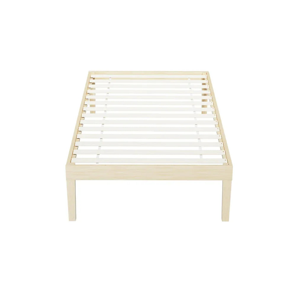 Artiss Bed Frame Single Size Wooden Base Mattress Platform Timber Pine BRUNO - Mekamart Australia