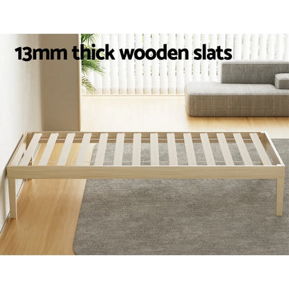 Artiss Bed Frame Single Size Wooden Base Mattress Platform Timber Pine BRUNO - Mekamart Australia