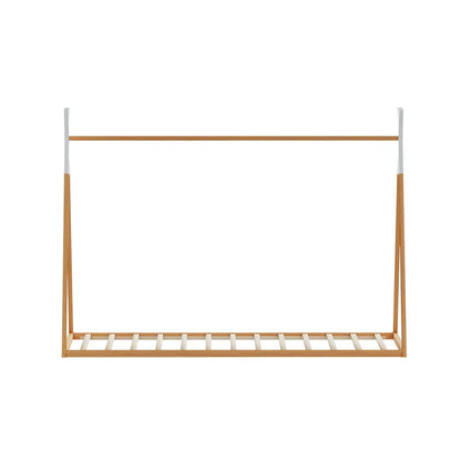 Artiss Bed Frame Wooden Kids House Single Frame Oak ENID - Mekamart Australia