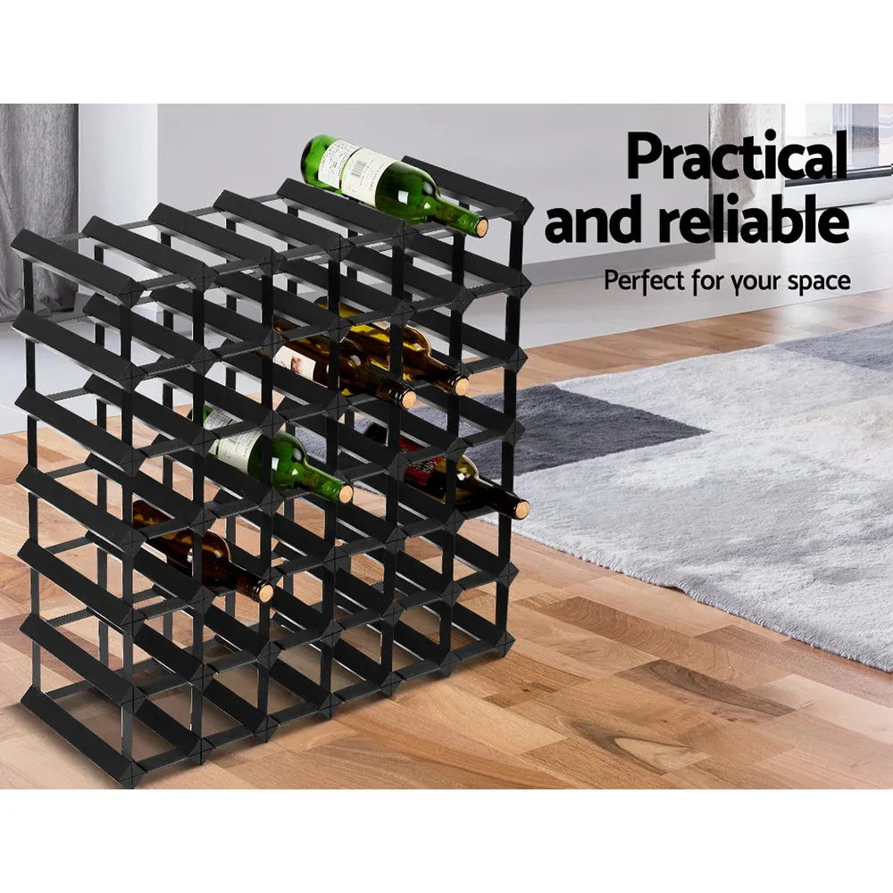 Artiss Wine Rack 42 Bottle Black - Mekamart Australia
