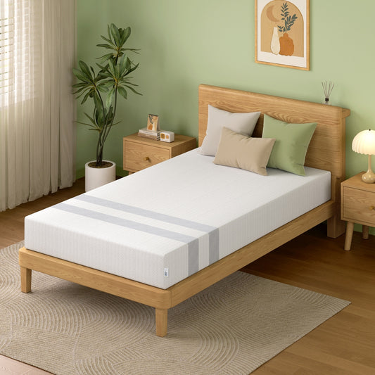 BedStory Single Memory Foam Mattress 20cm Cooling Gel Foam Mattress in a Box Medium Soft Feel