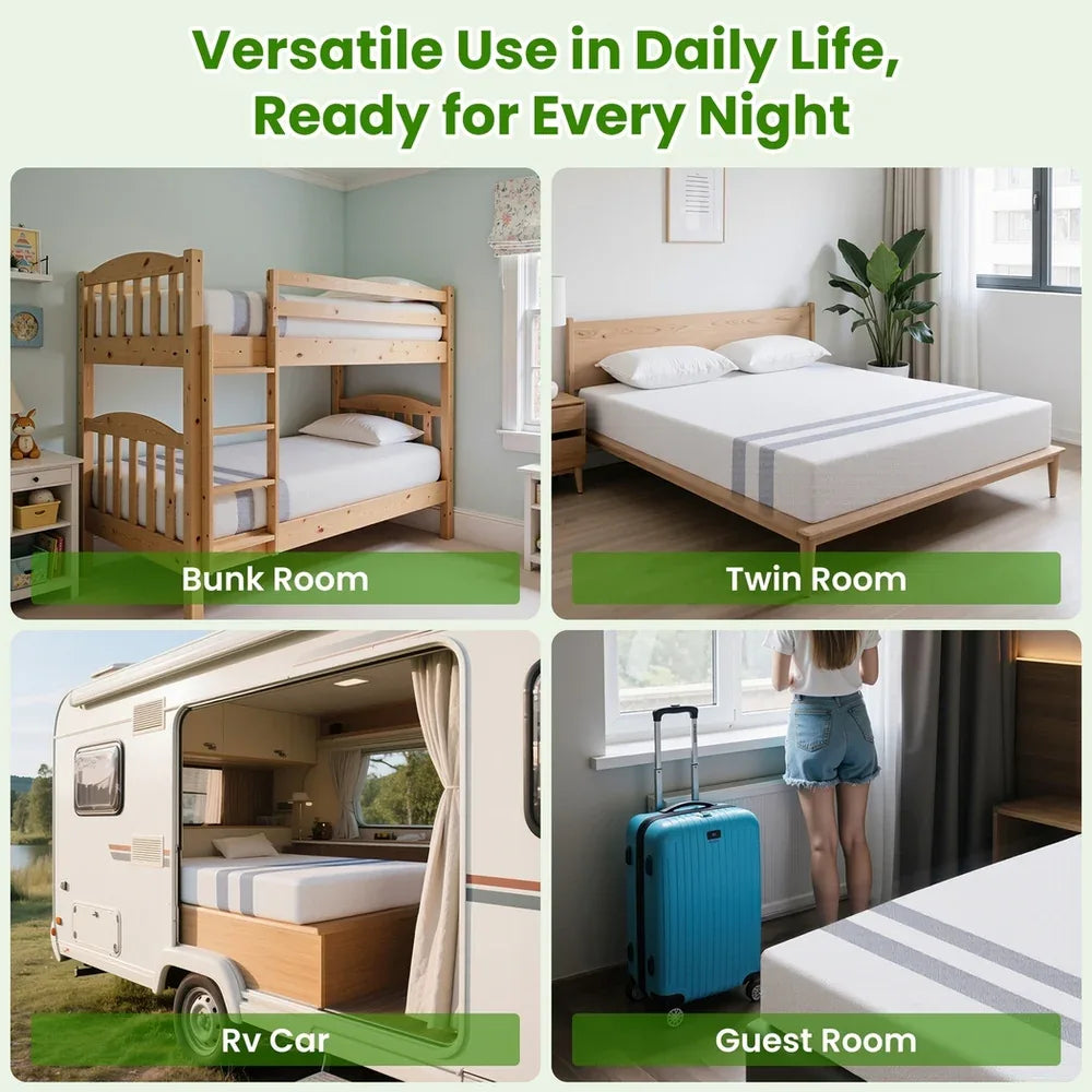 BedStory Double Memory Foam Mattress 25cm Cooling Gel Foam Mattress in a Box Medium Feel - Mekamart Australia