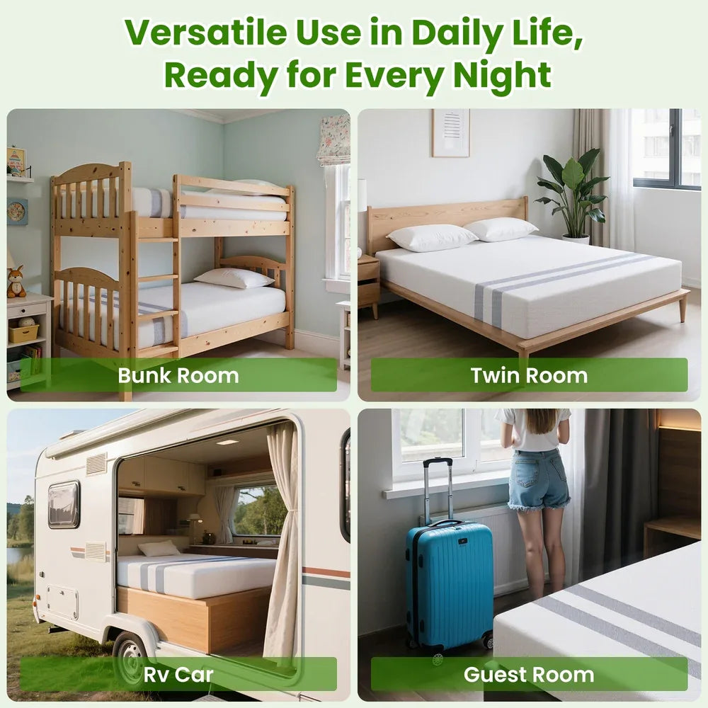 BedStory Queen Memory Foam Mattress 25cm Cooling Gel Foam Mattress in a Box Medium Feel