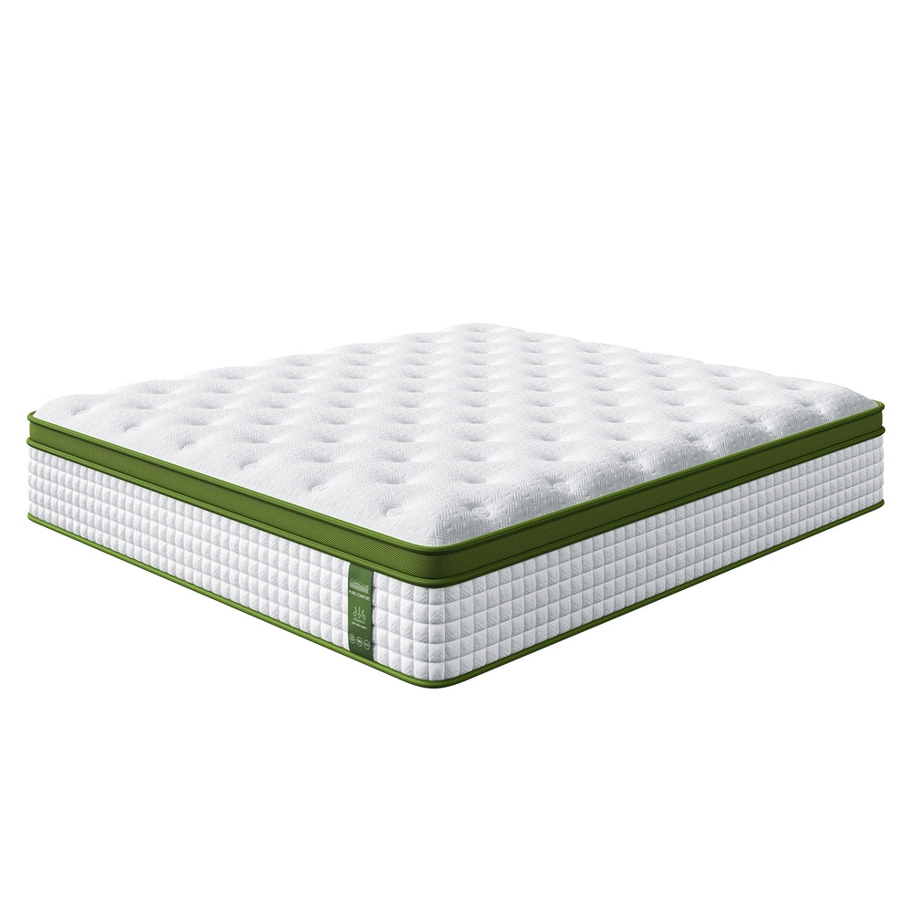 BedStory 34cm King Latex Hybrid Mattress Medium Firm - 5 Zone Pocket Spring Bed for Pressure Relief Motion Isolation