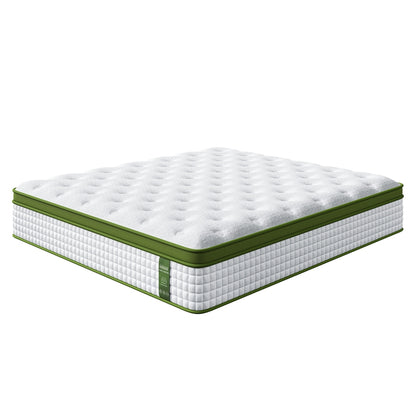 BedStory 34cm King Latex Hybrid Mattress Medium Firm - 5 Zone Pocket Spring Bed for Pressure Relief Motion Isolation