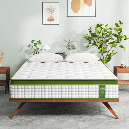 BedStory 34cm Single Latex Hybrid Mattress Medium Firm - 5 Zone Pocket Spring Bed for Pressure Relief Motion Isolation
