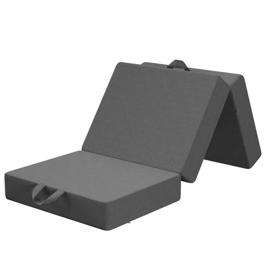 BedStory Folding Mattress Small King Single Trifold Mattress Firm Support Foam Washable Cover 15cm - Mekamart Australia