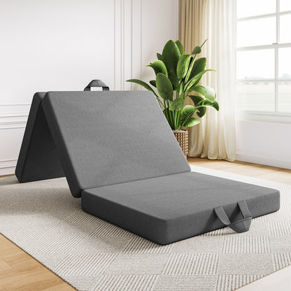BedStory Folding Mattress Small Single Trifold Mattress Firm Support Foam Washable Cover 15cm